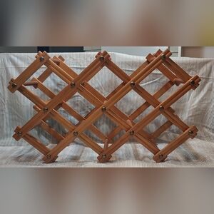 Vintage Expandable Wooden Wine Rack